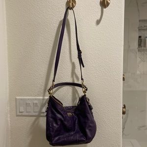 Purple leather Coach Hobo bag